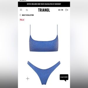 TRIANGL BATHING SUIT XS (MICA-MARINA SPARKLE) TRADE OFFERS WELCOME